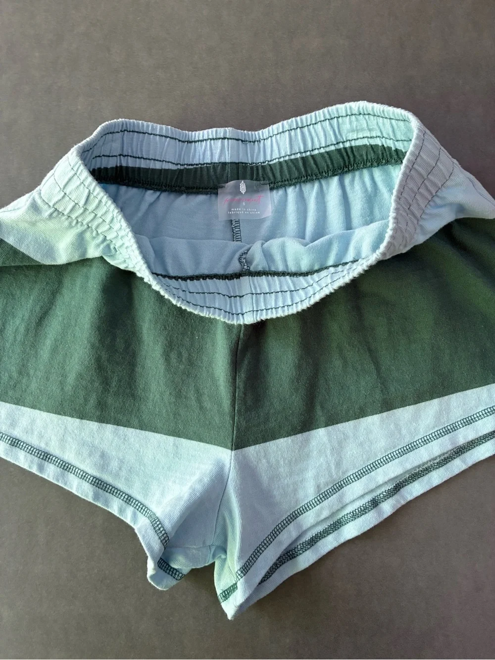 Free People Movement Retro Rugby Striped Pullover & Shorts Set Heritage Green - Picture 3 of 11